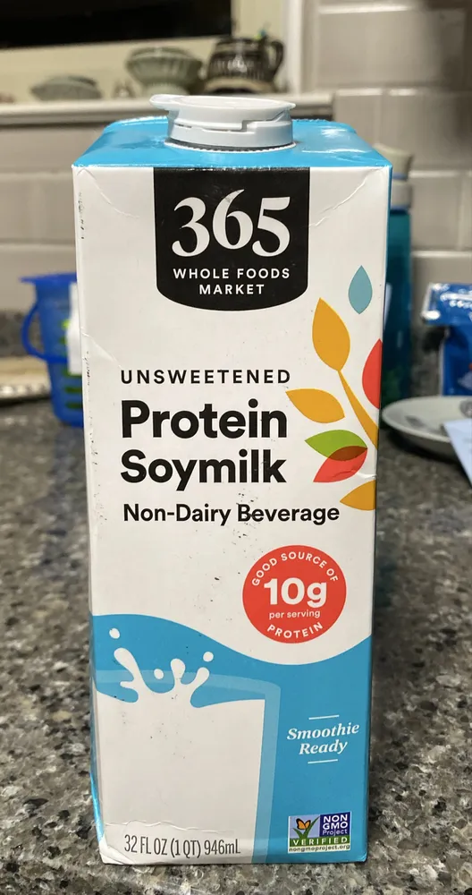 Unsweetened protein soymilk non-dairy beverage
