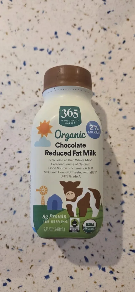 organic chocolate reduced fat milk