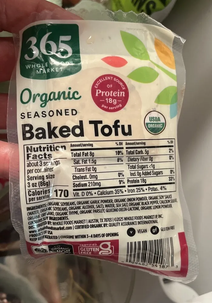 Organic Seasoned Baked Tofu