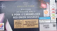 6 Pork & Caramelised Red Onion Sausages