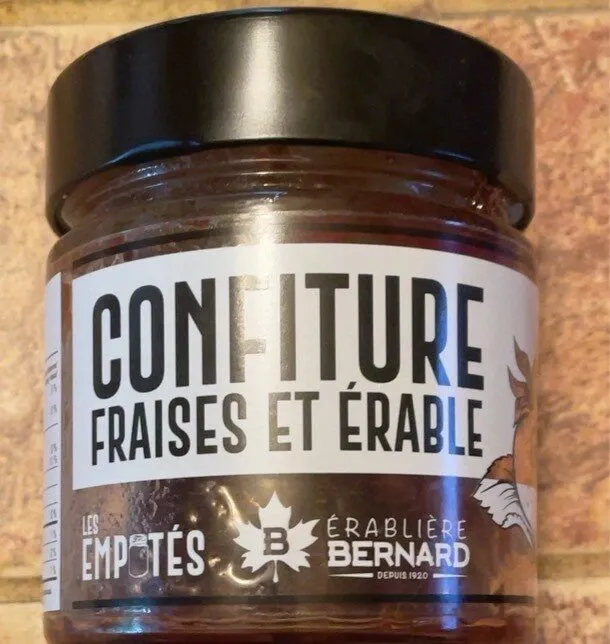 Confitures fraises et érable