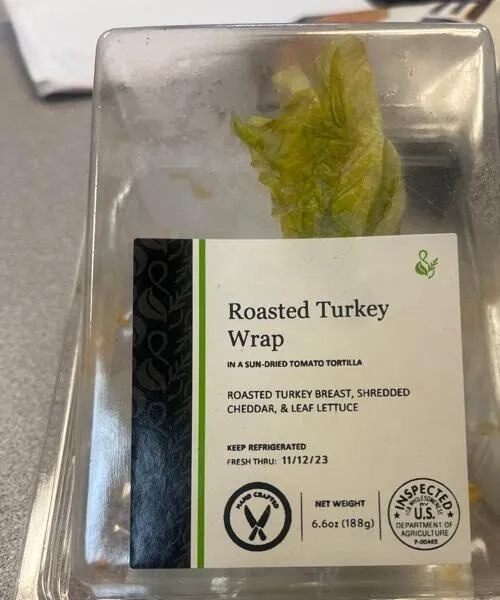 Roasted turkey wrap