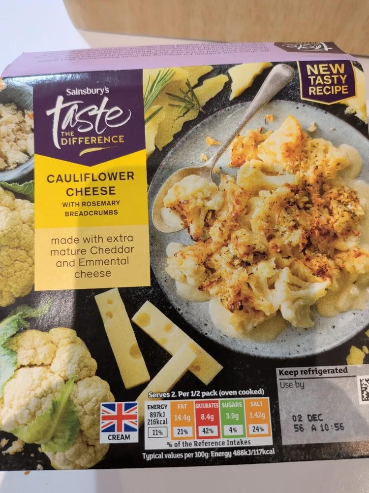 Cauliflower Cheese with Rosemary Breadcrumbs