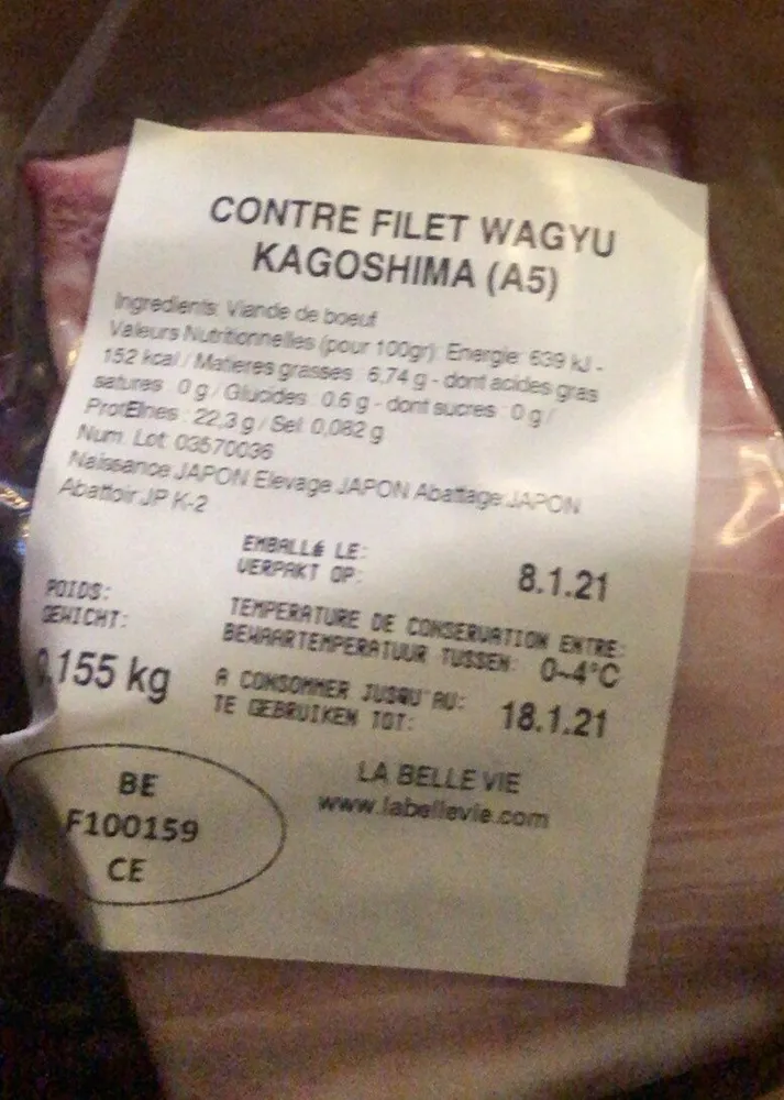 Contre-filet Wagyu Kagoshima