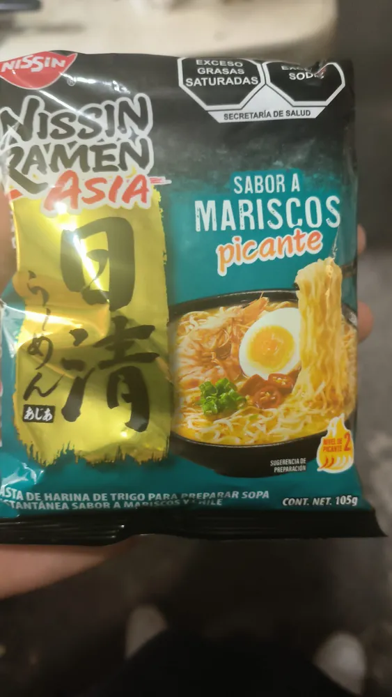 Nissin Ramen Asia Sabor a Mariscos picante