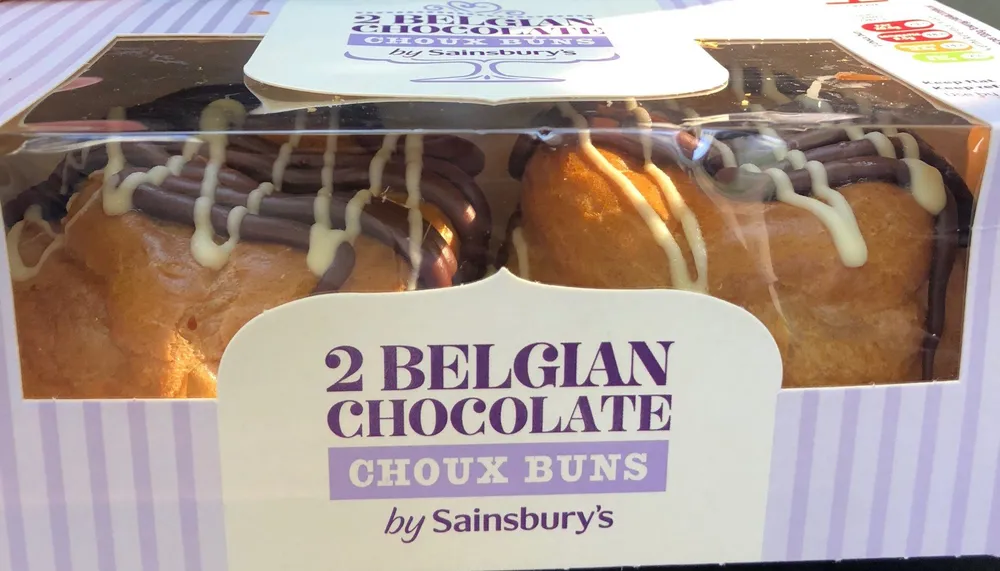 2 Belgian Chocolate Choux Buns