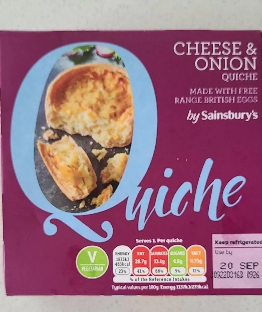 Cheese and Onion Quiche