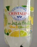 Eau de source gazéifiée au jus de citron et citron vert