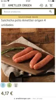 salchichas de pollo