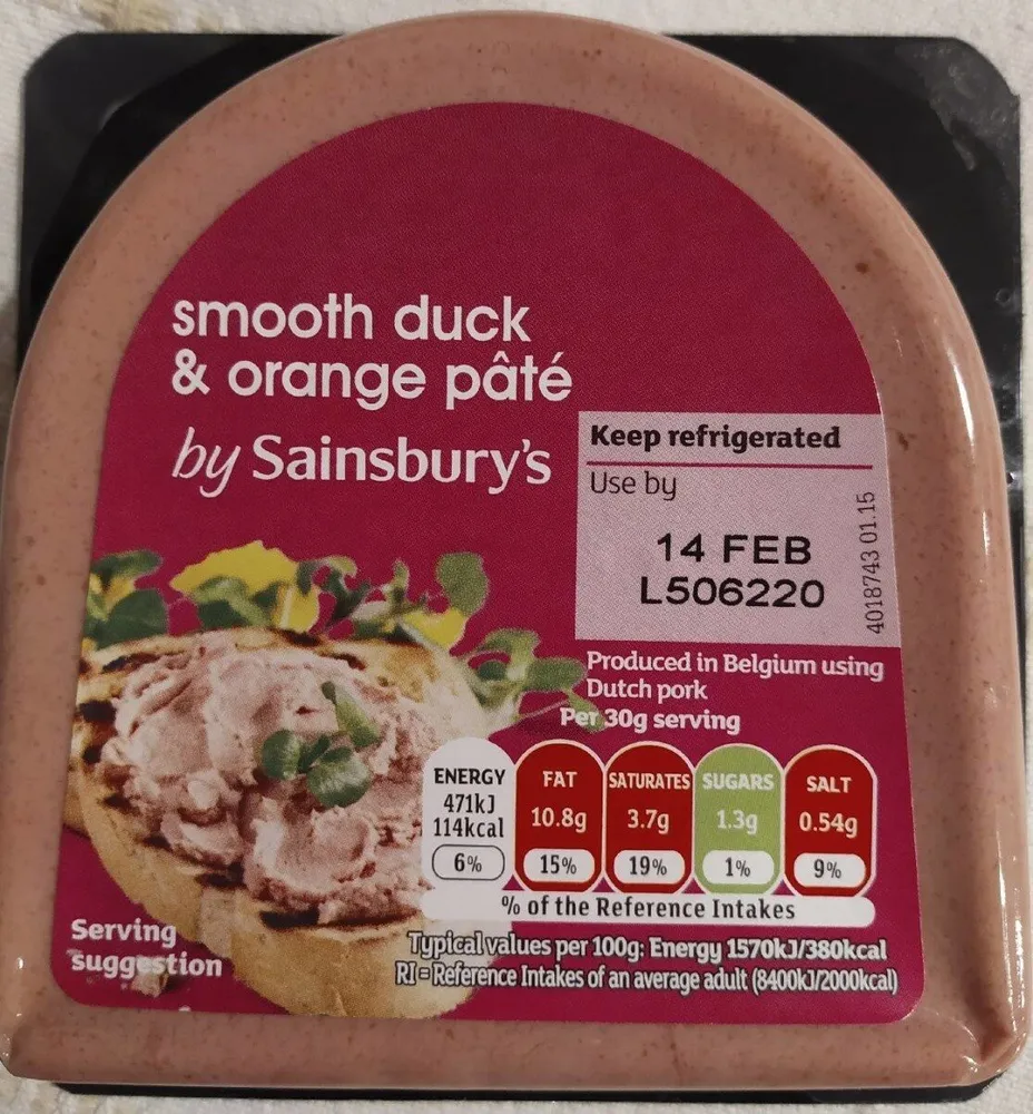 Smooth duck & orange pate