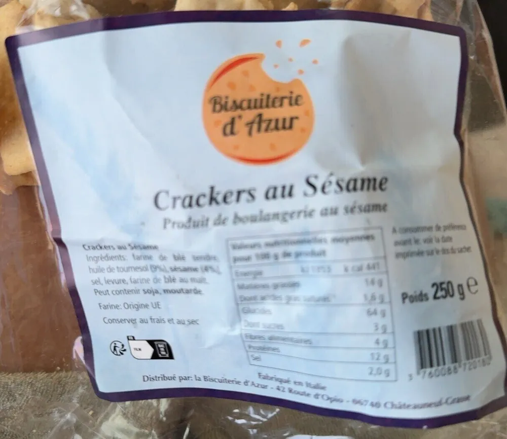 Crackers au Sésame