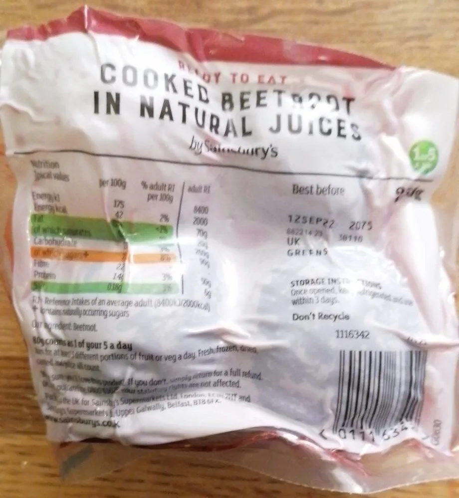 Cooked Beetroot in Natural Juice