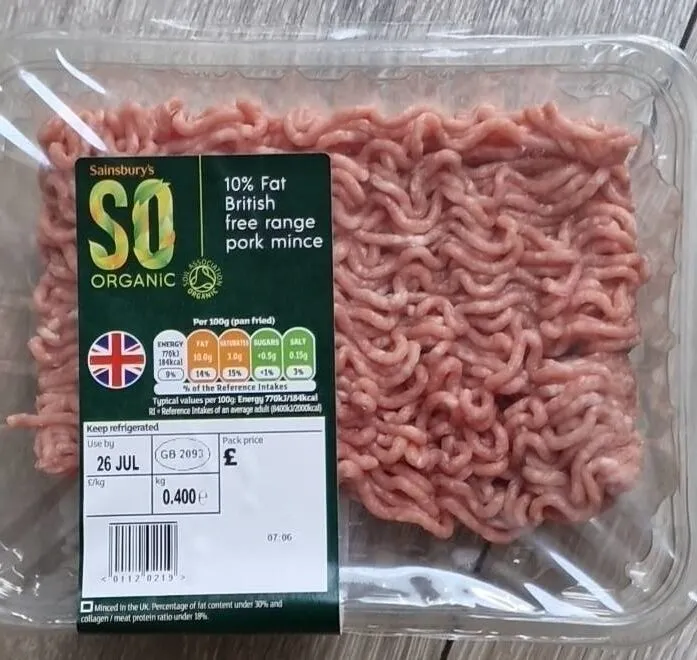 So Organic British Free Range Pork Mince