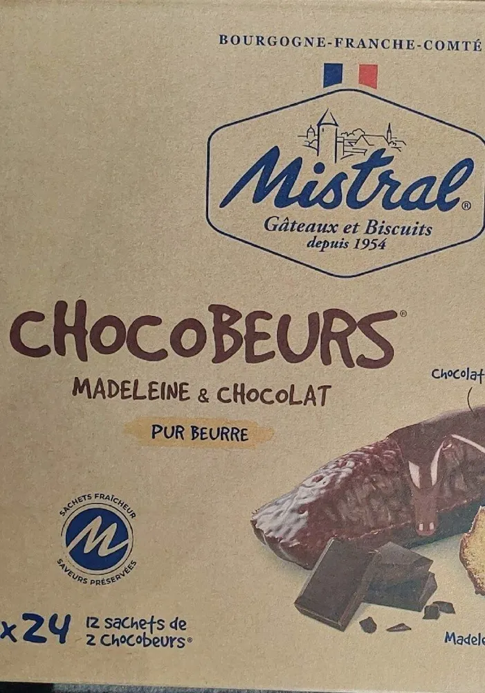Chocobeurs madeleines chocolat