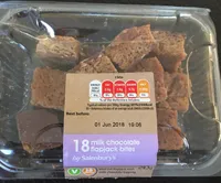 Milk chocolate flapjack bites