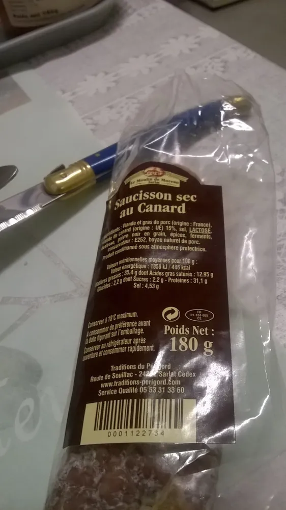 Saucisson sec au canard