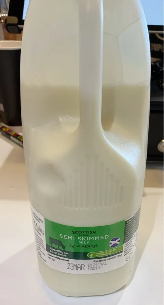 Semi skimmed milk