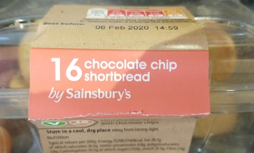 Chocolate chip shortbread