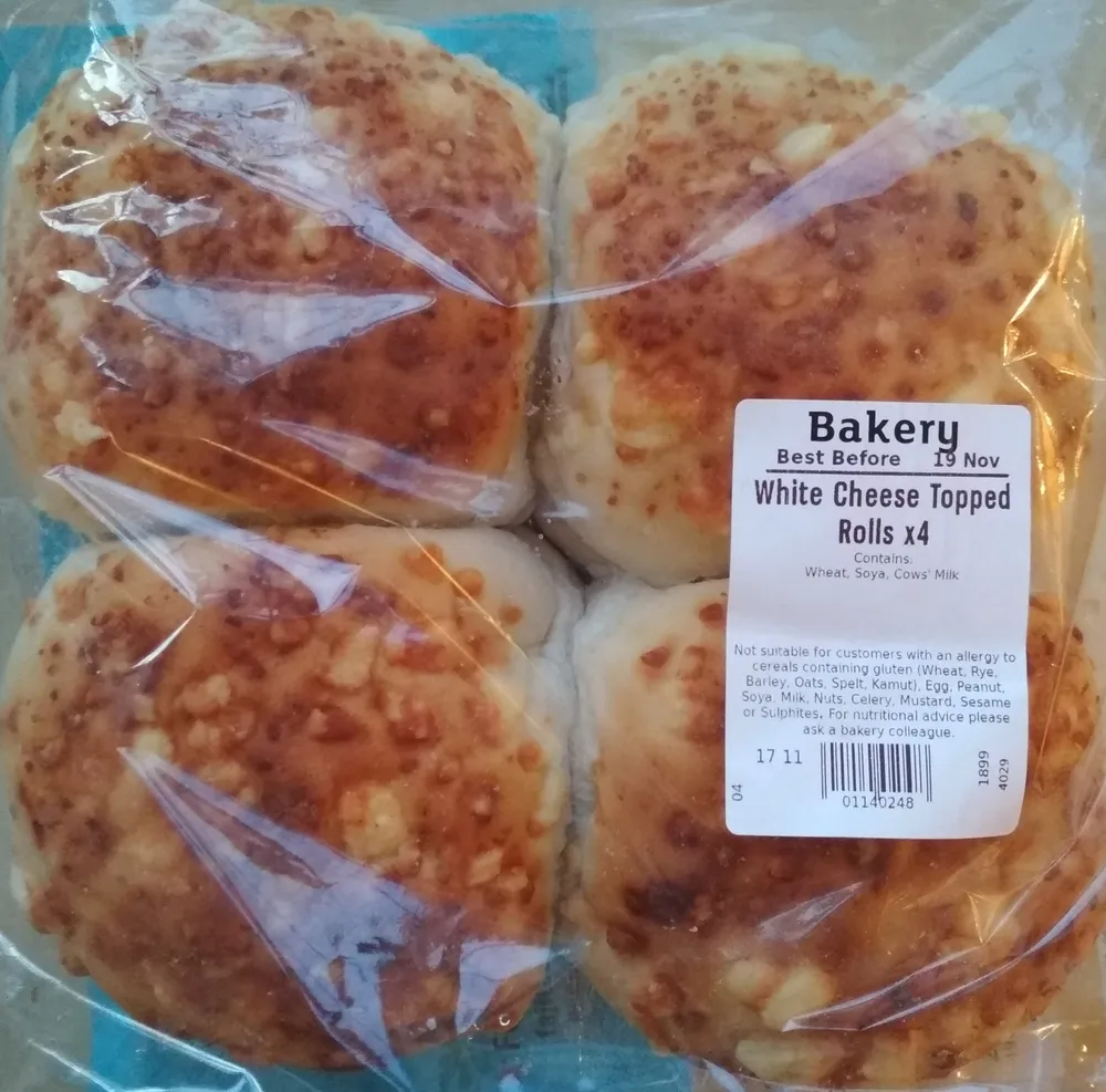 White Cheese Topped Rolls