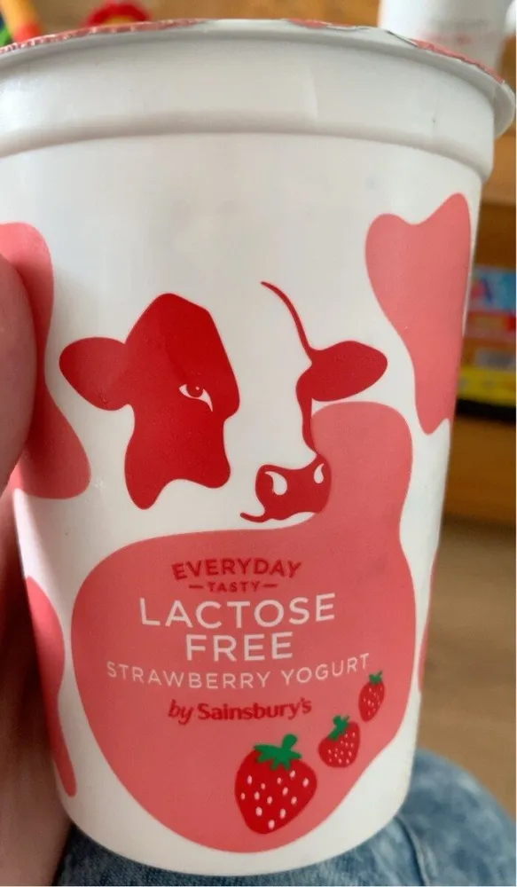 Lactose free strawberry yogurt