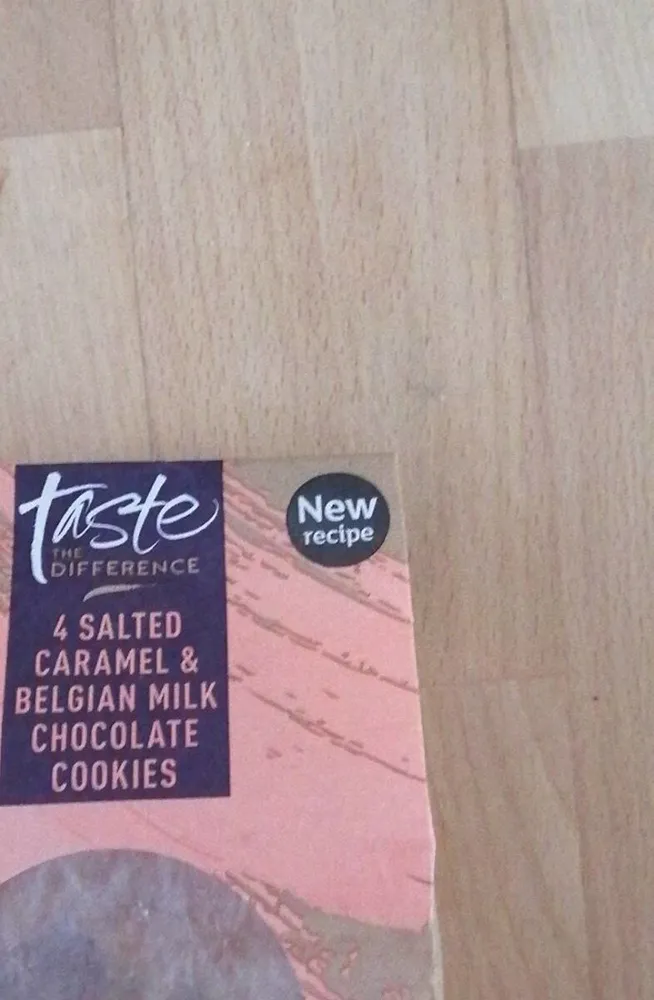 4 salted caramel and Belgian milk chocolate cookies