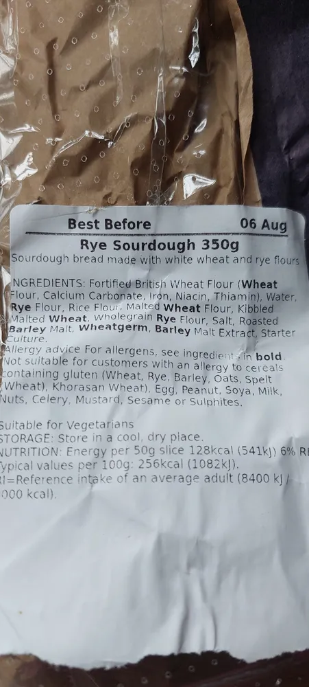 Taste the Difference Rye Sourdough