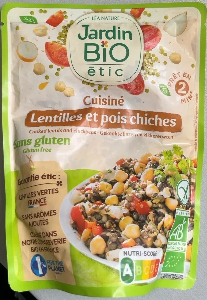 Cuisiné Lentilles et pois chiches