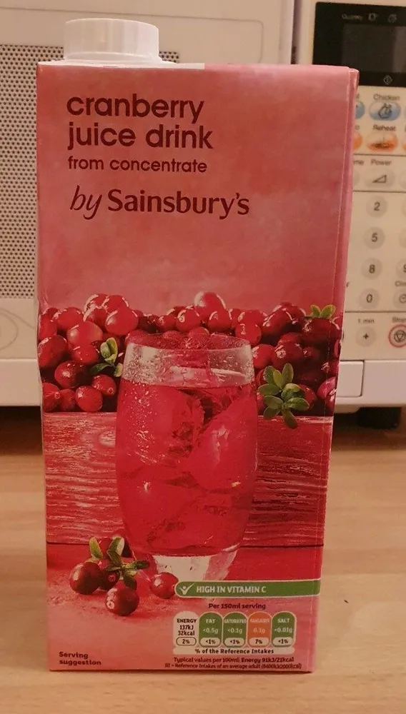 Cranberry juice drink