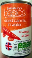 Sliced carrrots in water