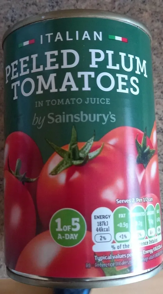Peeled plum tomatoes