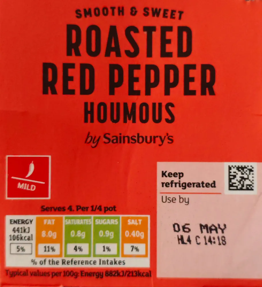 Smooth & Sweet Red Pepper Houmous