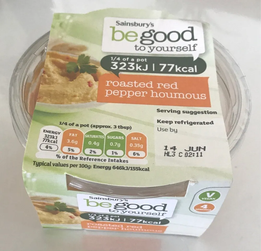 Be Good to Yourself Roasted Red Pepper Houmous