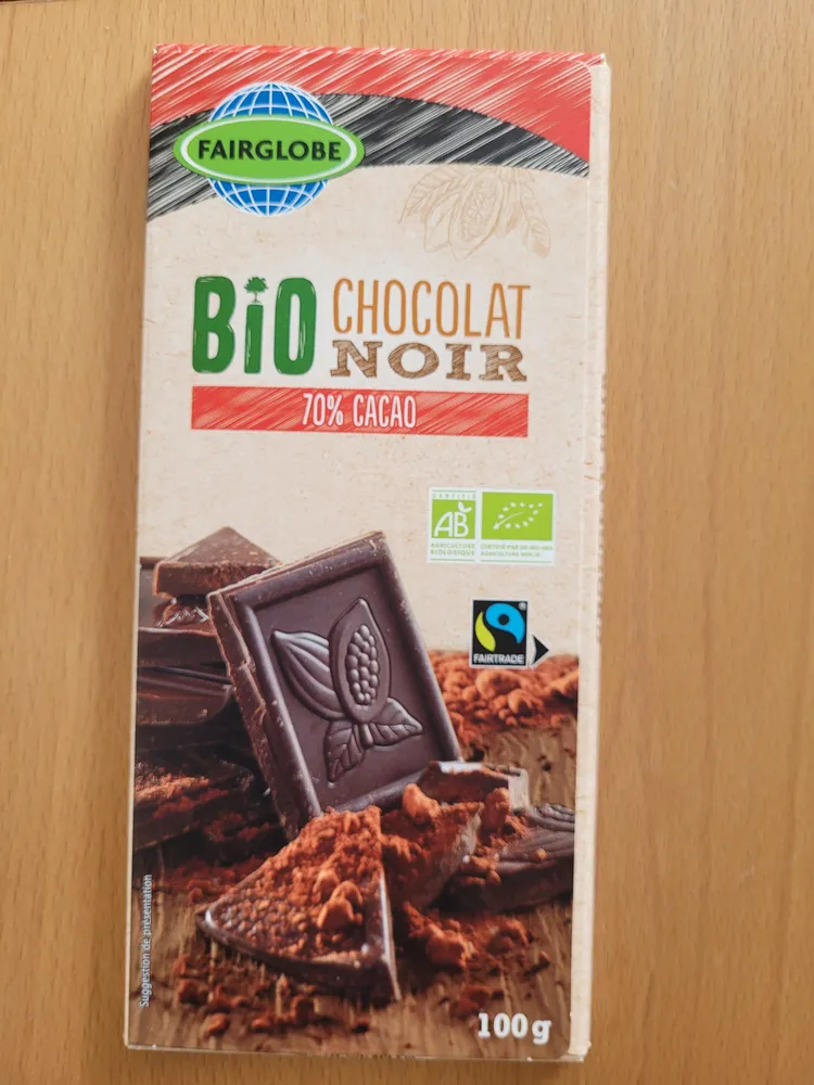 chocolat noir 70% cacao