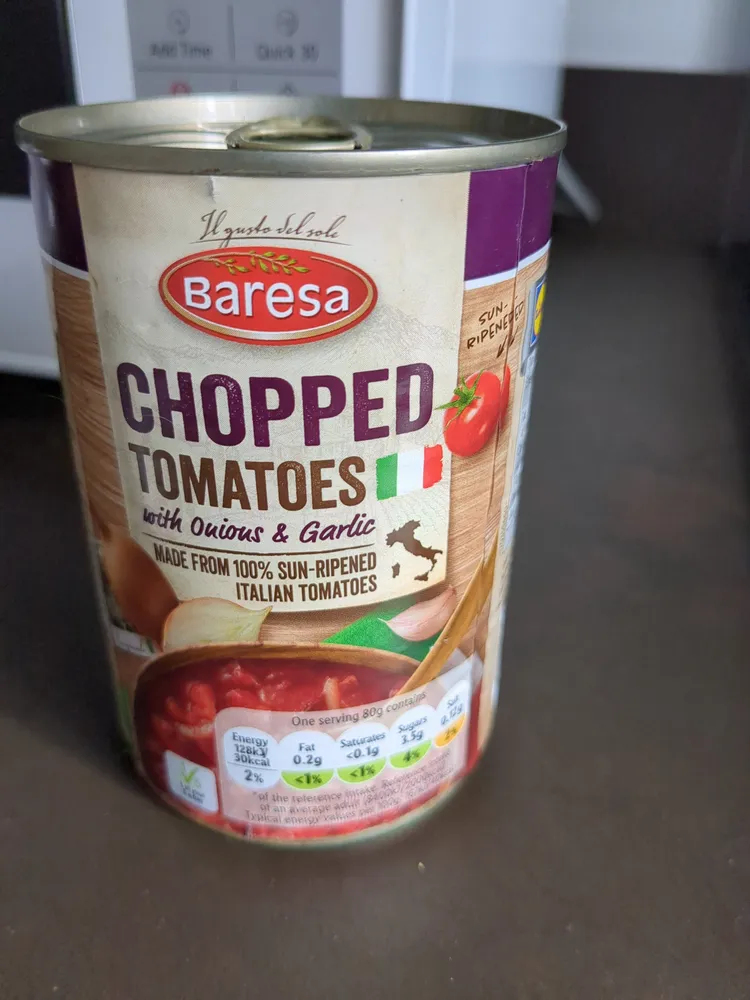 Chopped Tomatoes with onions and garlic