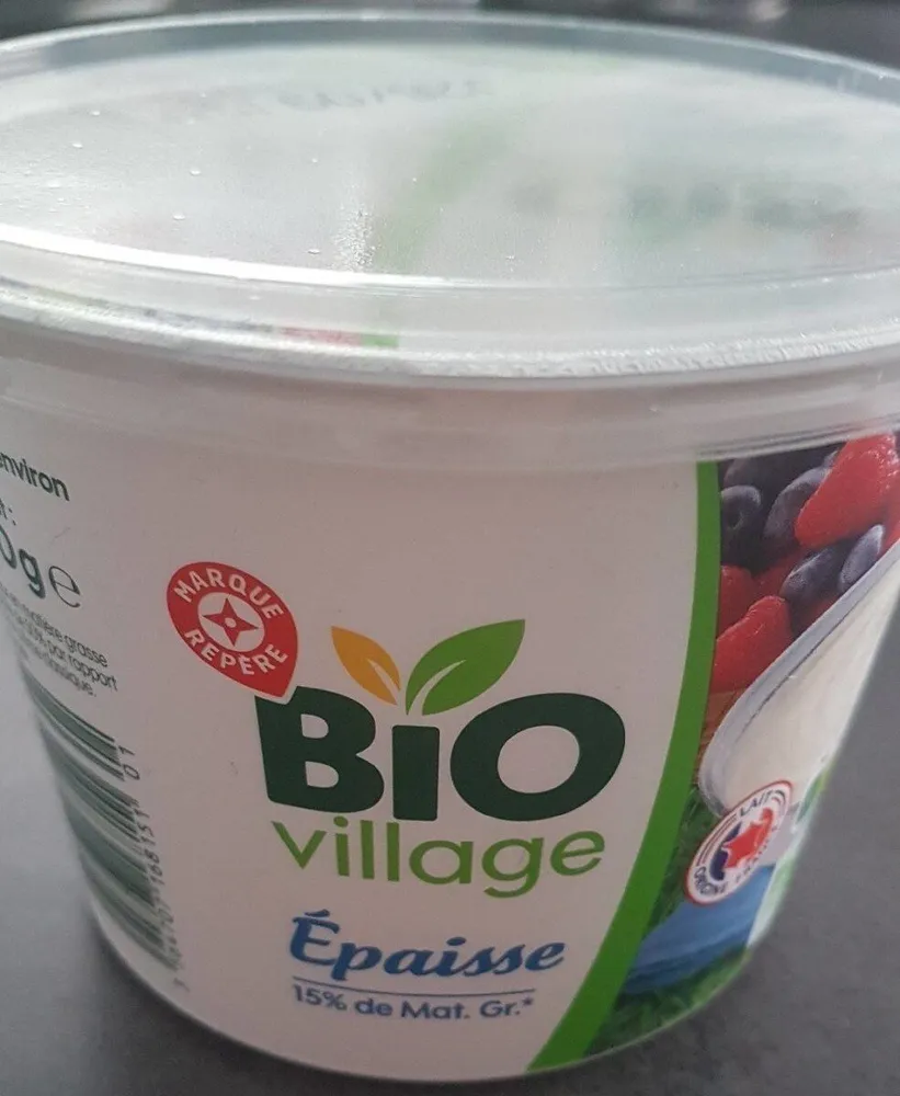 Crème fraîche epaisse bio village