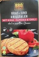 Brat- und Grilltaler mit Käse, Paprika und Chili