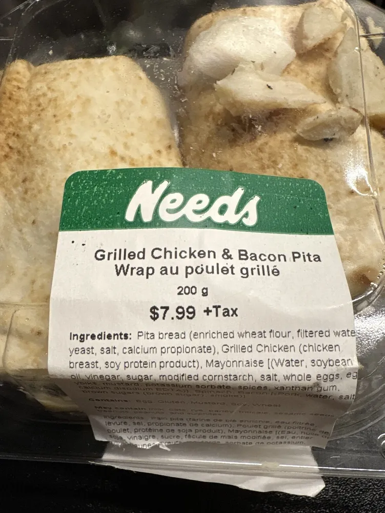 Grilled Chicken & Bacon Pita Wrap