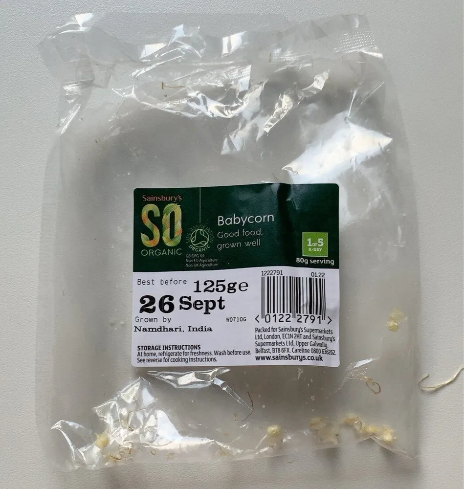 Sainsbury's SO Organic Babycorn