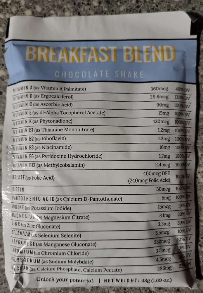 Breakfast blend shake