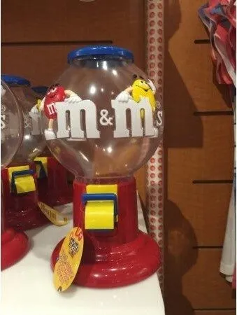 M &M'S World Bubble Gum Machine Candy Dispenser New With Tags
