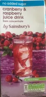 Cranberry and raspberry juice drink