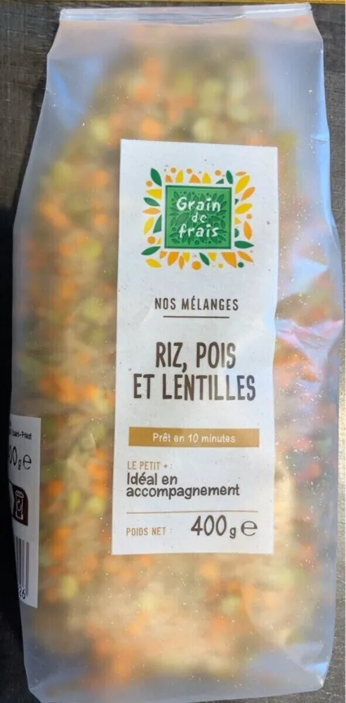 Riz, pois et lentille
