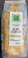 Riz, pois et lentille