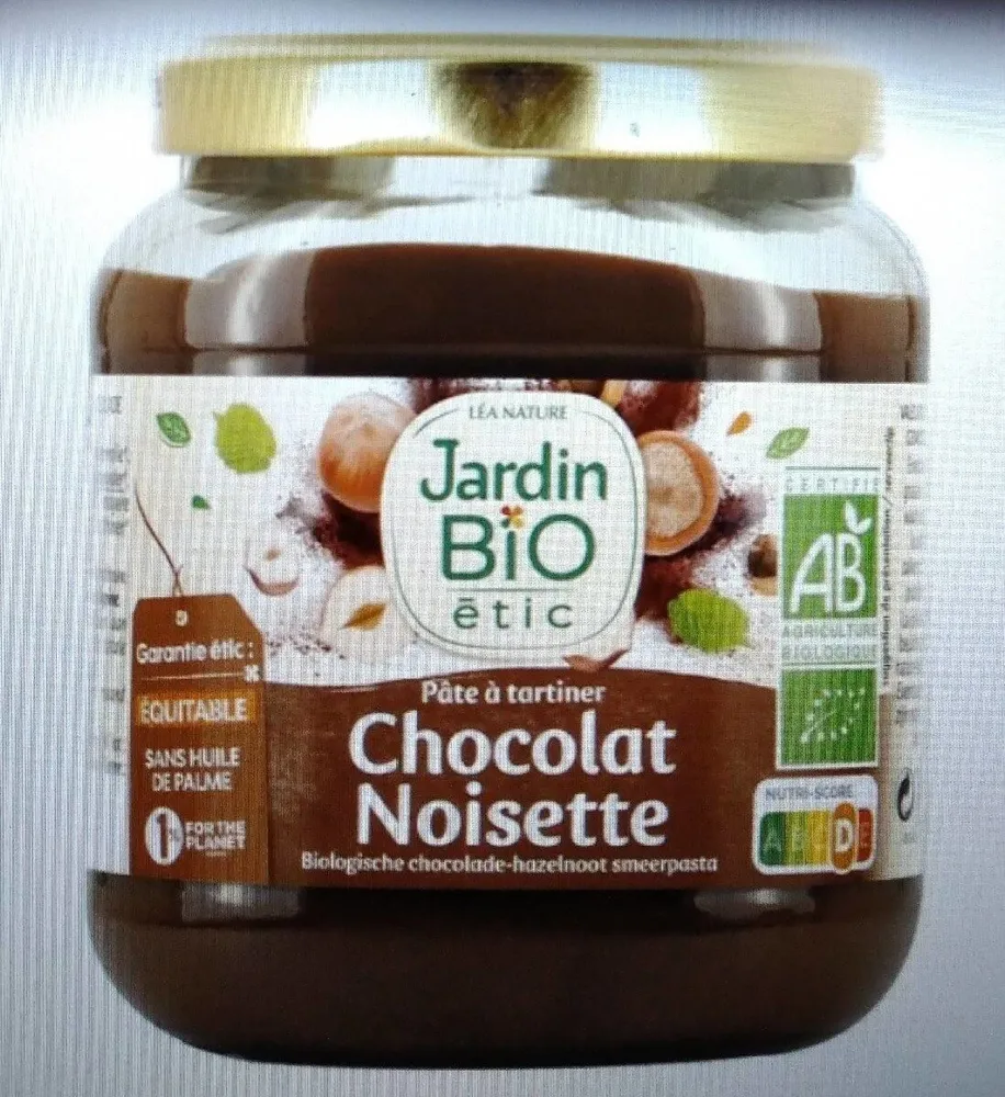 Jardin bio etic pâte à tartiner chocolat noisette