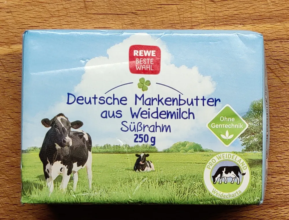 Deutsche Markenbutter aus Weidemilch