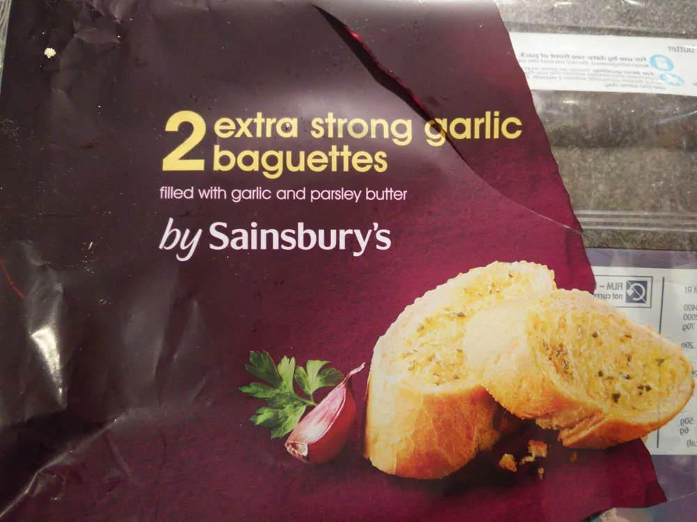 2 extra strong garlic baguettes