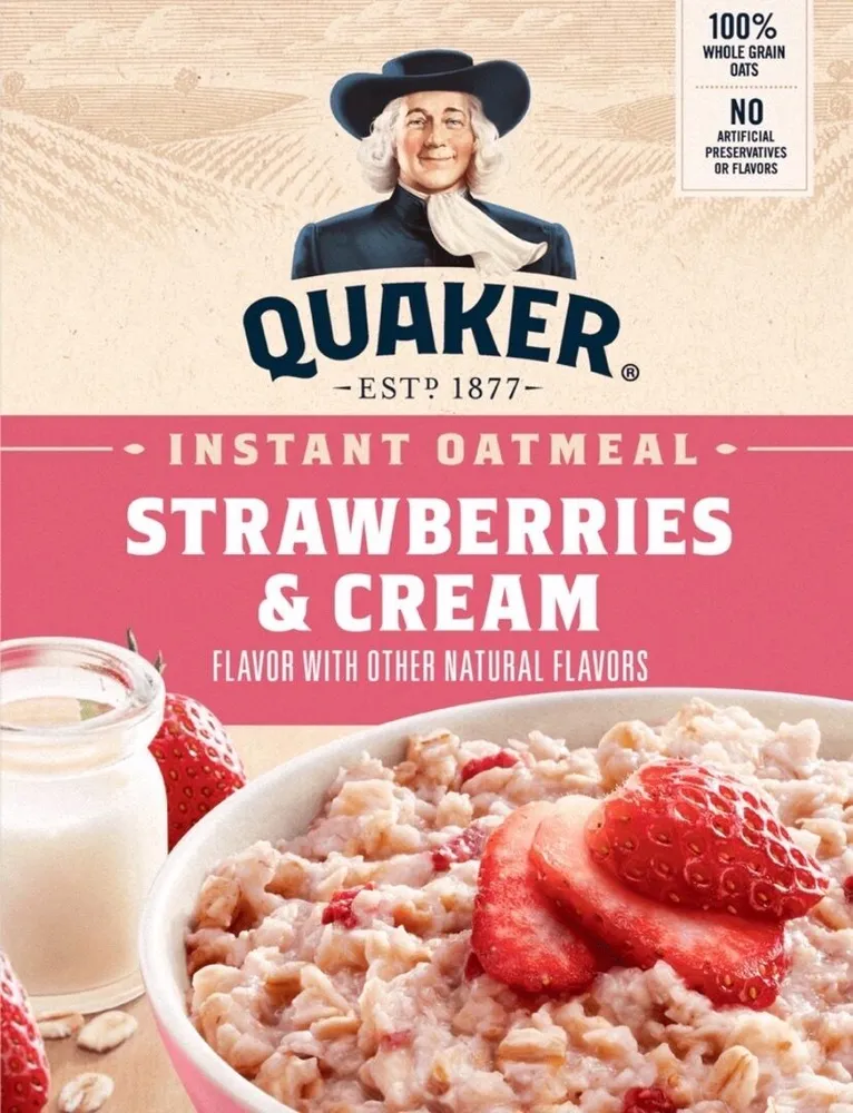 Quaker Instant Oatmeal - Strawberries & Cream