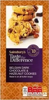 Taste the Difference Belgian Dark Chocolate & Hazelnut Cookies