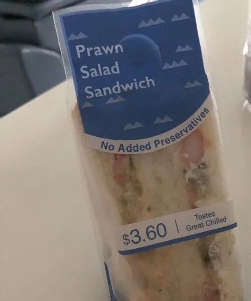 Prawn salad sandwich