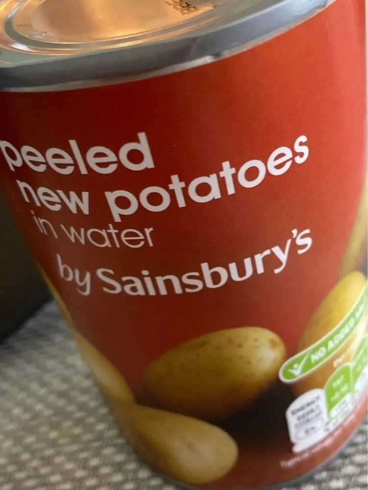 Peeled new potatoes